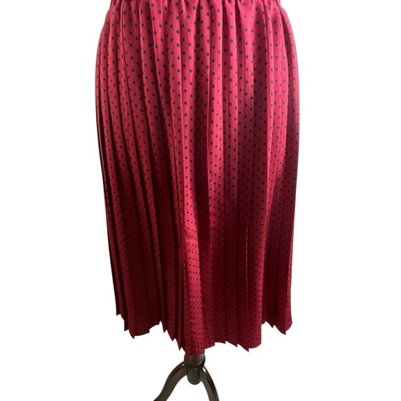 Anthropologie Hey There By Karen Walker Pleated Polka Dot Midi Skirt - Picture 6 of 9